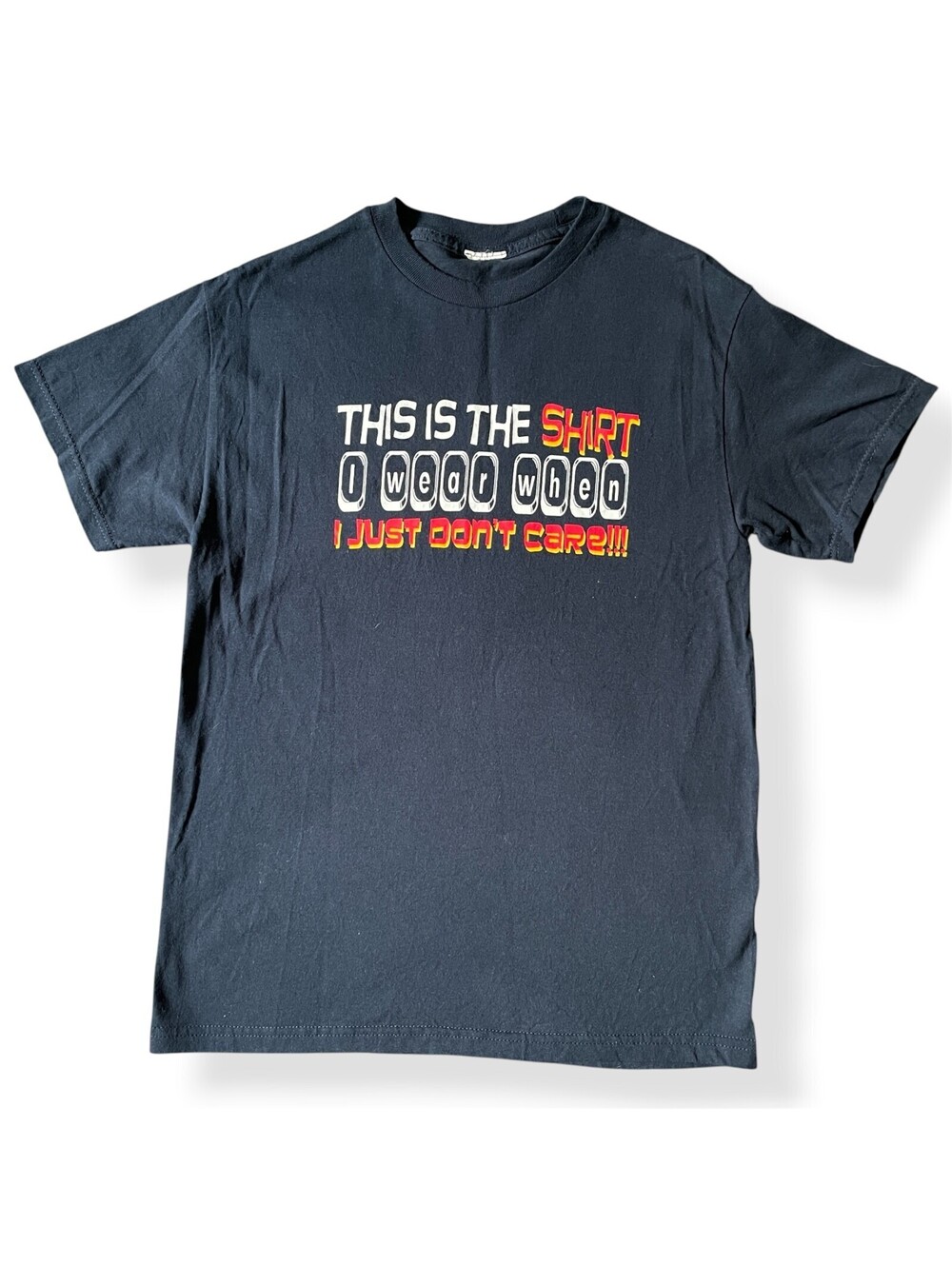 This Is The Shirt I Wear When I Just Don't Care Navy Mens Medium